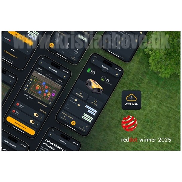 Stiga A 6v GPS styret/kabelfri robotpl�neklipper med VISTA "AI kamera" teknologi, 600 m2�​​​​​​​�