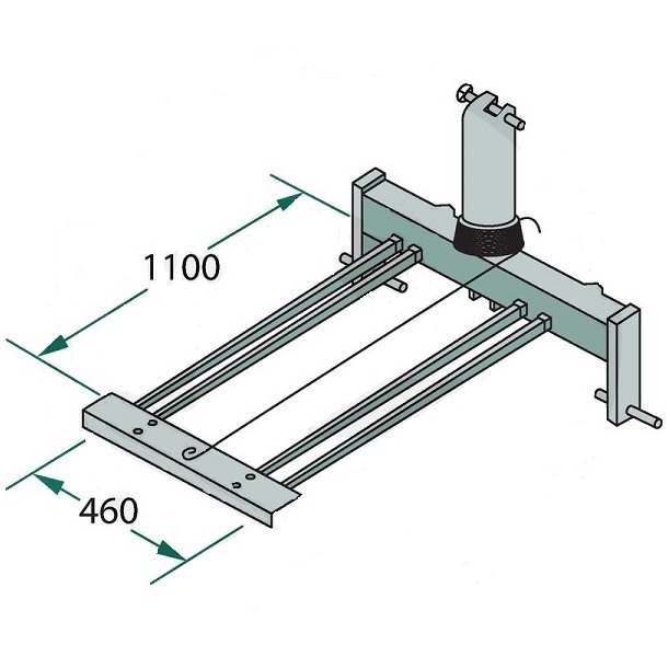 Balletransport redskab, 2 spyd forst�rket, 3-punktsoph�ng
