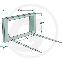 Balletransport redskab, 2 spyd, Eurobeslag