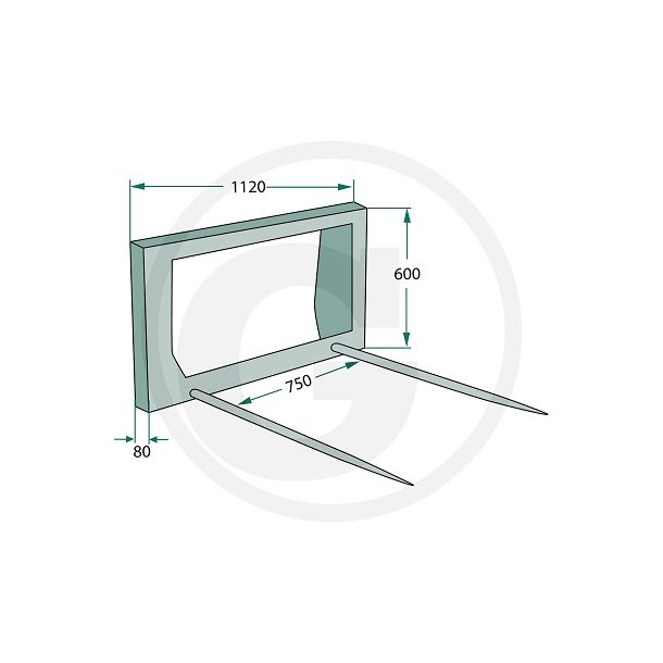 Balletransport redskab, 2 spyd, Eurobeslag