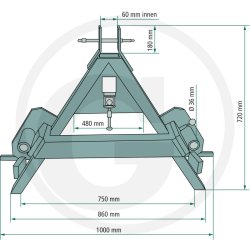 Balletransport redskab, 2 spyd, 3-punktsophng